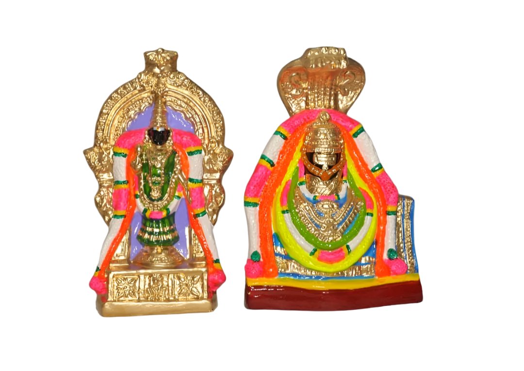 10" Perumal Thaayaar Set of 2 Golu Dolls / Golu Bommai / Bommulu