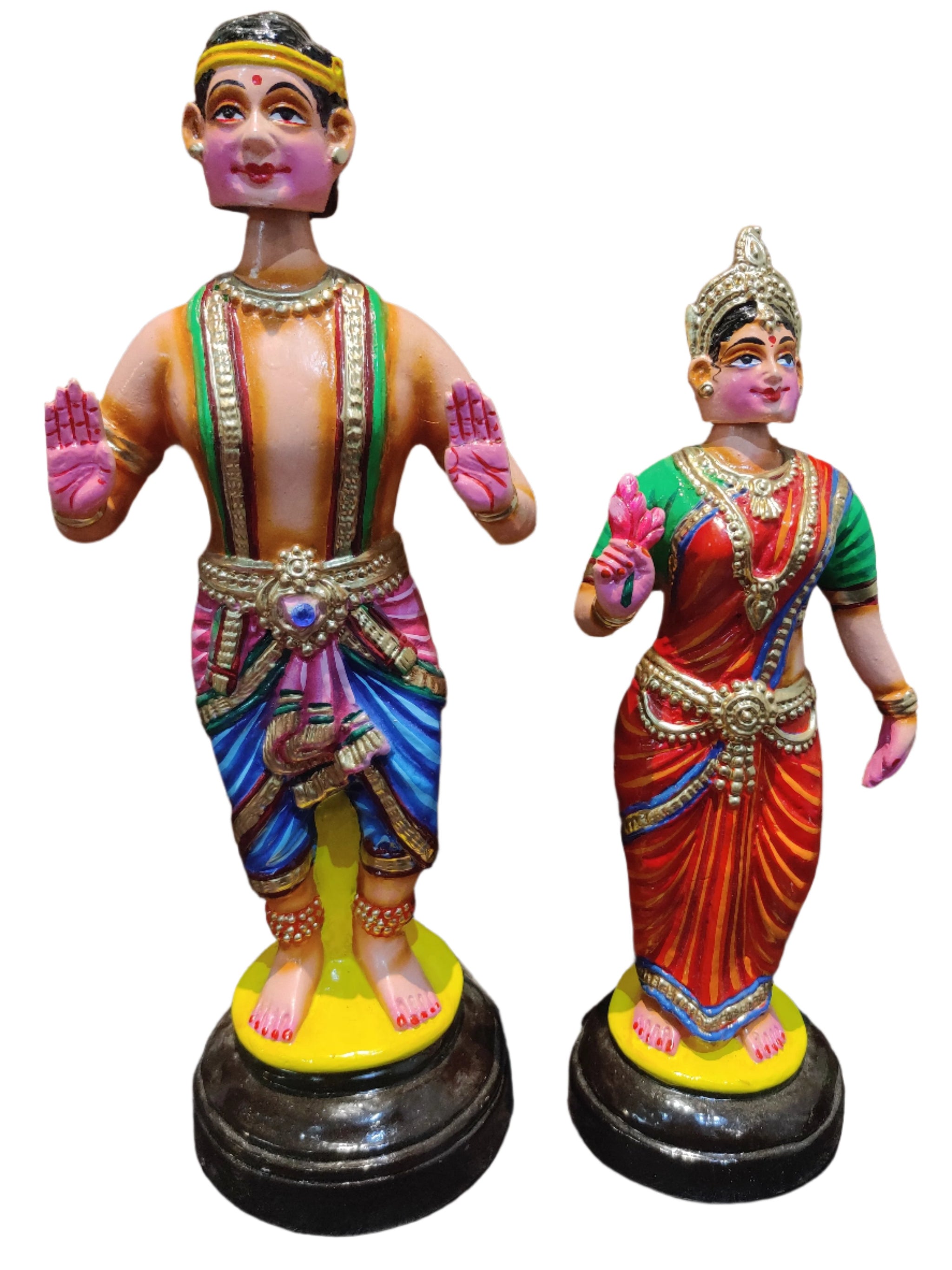 Raja Rani set of 2 Thalayatti Bommai Dancing golu dolls