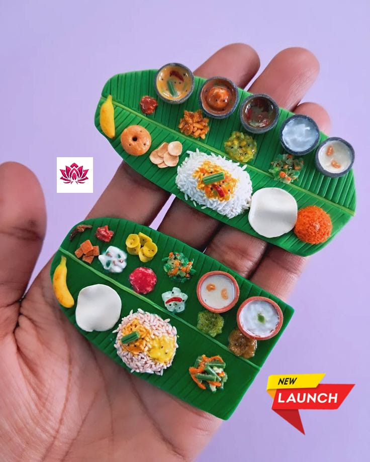 Set of 5 Miniatures Thali, sweet, dinner trays Return gift Golu doll