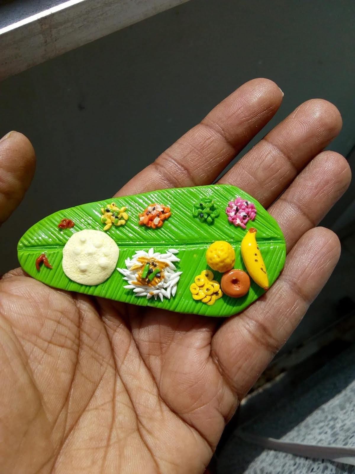 Miniature Leaf Meals Golu Dolls Return Gifts