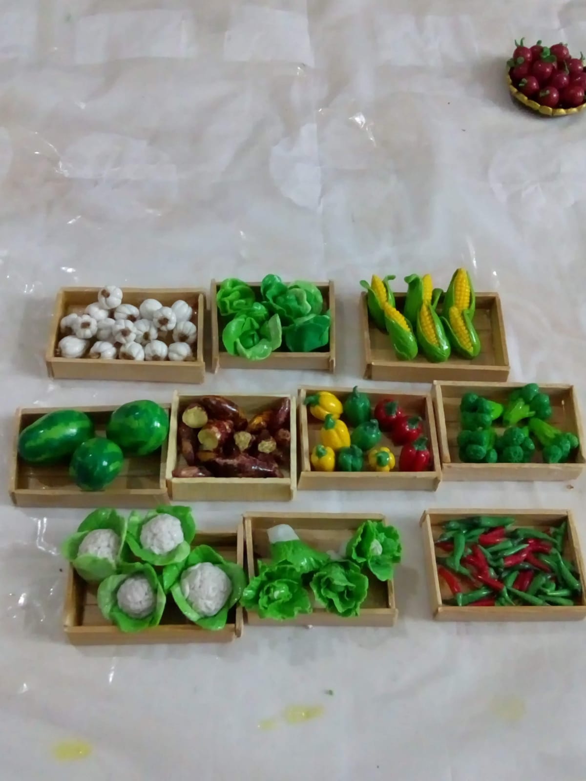 miniature vegetable tray golu doll return gift