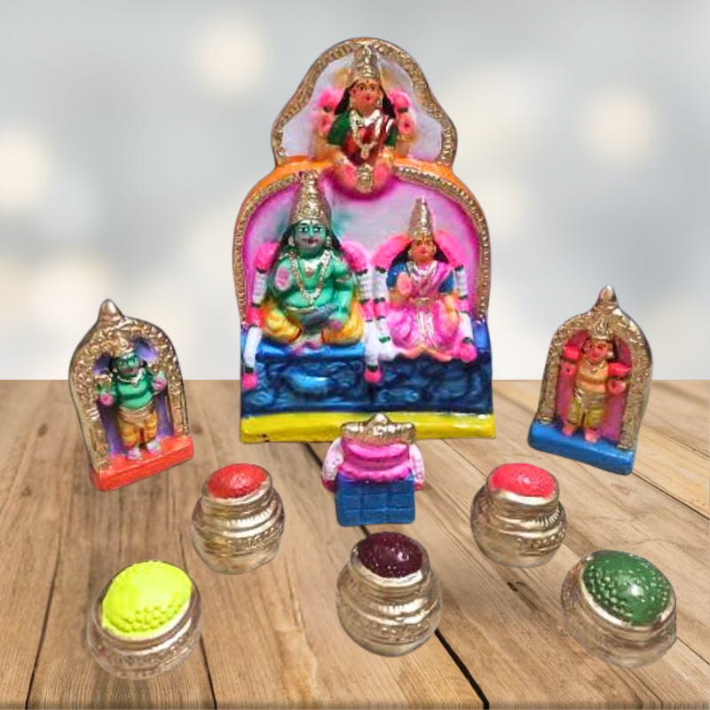 10" Kuberan Set Golu Dolls / Golu Bommai / Bommulu