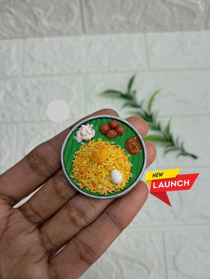 Miniature Biryani tray Golu doll food shop