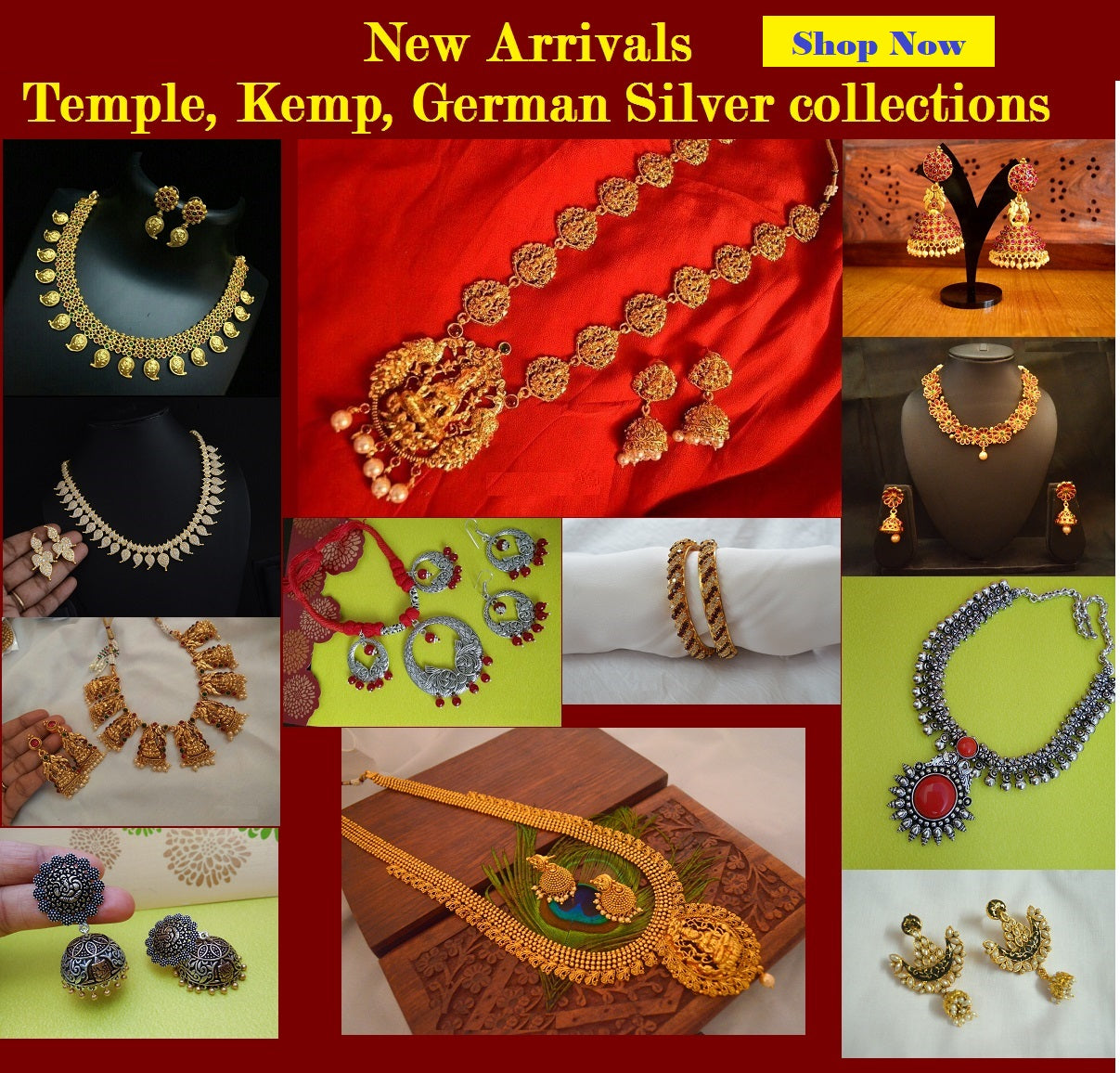 Temple Jewellery, Kemp Jewellery, Indian Jewelry