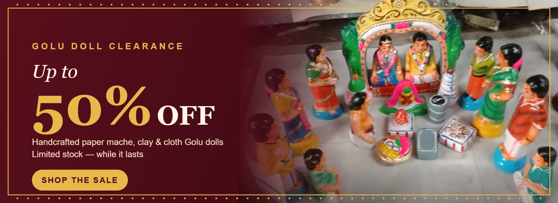 Golu doll clearance - up to 50% off handcrafted Golu dolls