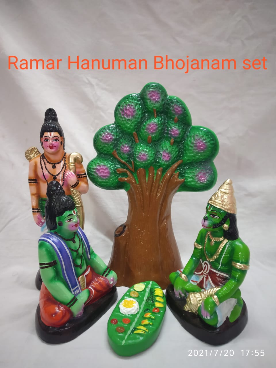 8” Ramar Hanuman Bhojanam Set Golu Dolls