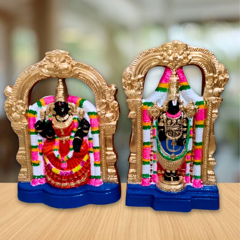 10" Perumal Thaayaar Set of 2 Golu Dolls / Golu Bommai / Bommulu