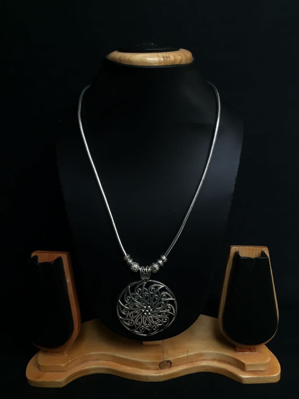 Handmade German Silver Pendant Chain Designer Pendant