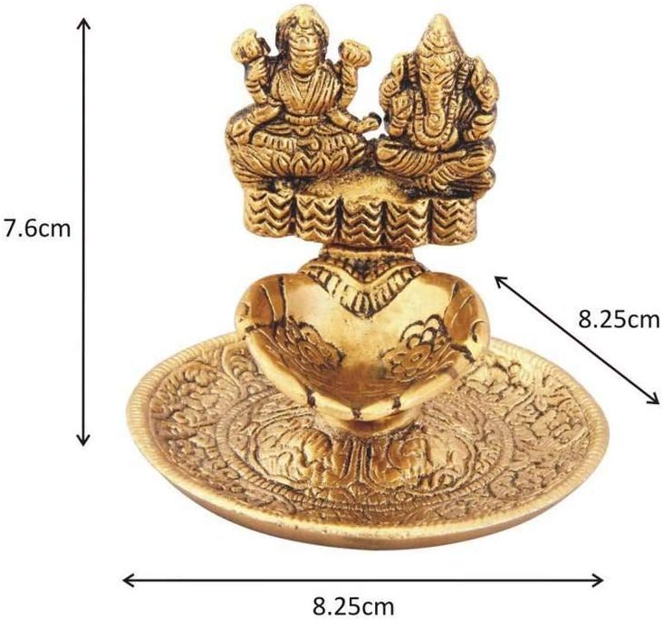Metal Lakshmi Ganesh Diya Small Decor Return Gift