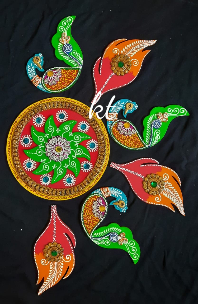 Wooden Rangoli Golu, Diwali Decor