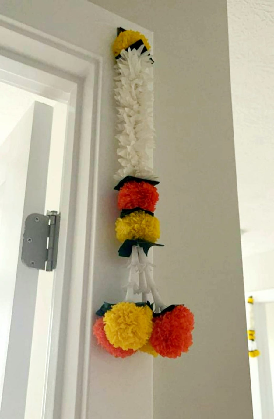 Gajra Rajnigandha Marigold Strings Hanging For Entrance Pooja Room