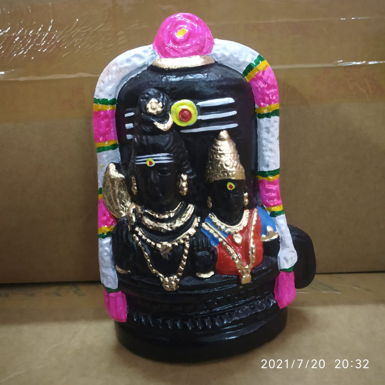 6" Lingam Siva Parvathi Golu Dolls / Golu Bommai / Bommulu