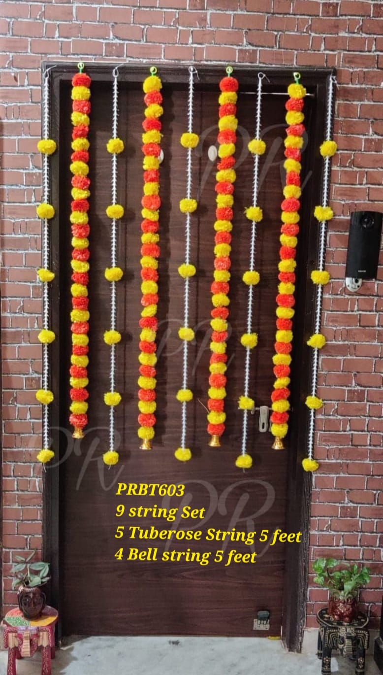 Marigold Thoran.  Flower garland for entrance door